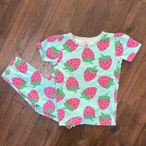 Strawberry Print Pajama Set